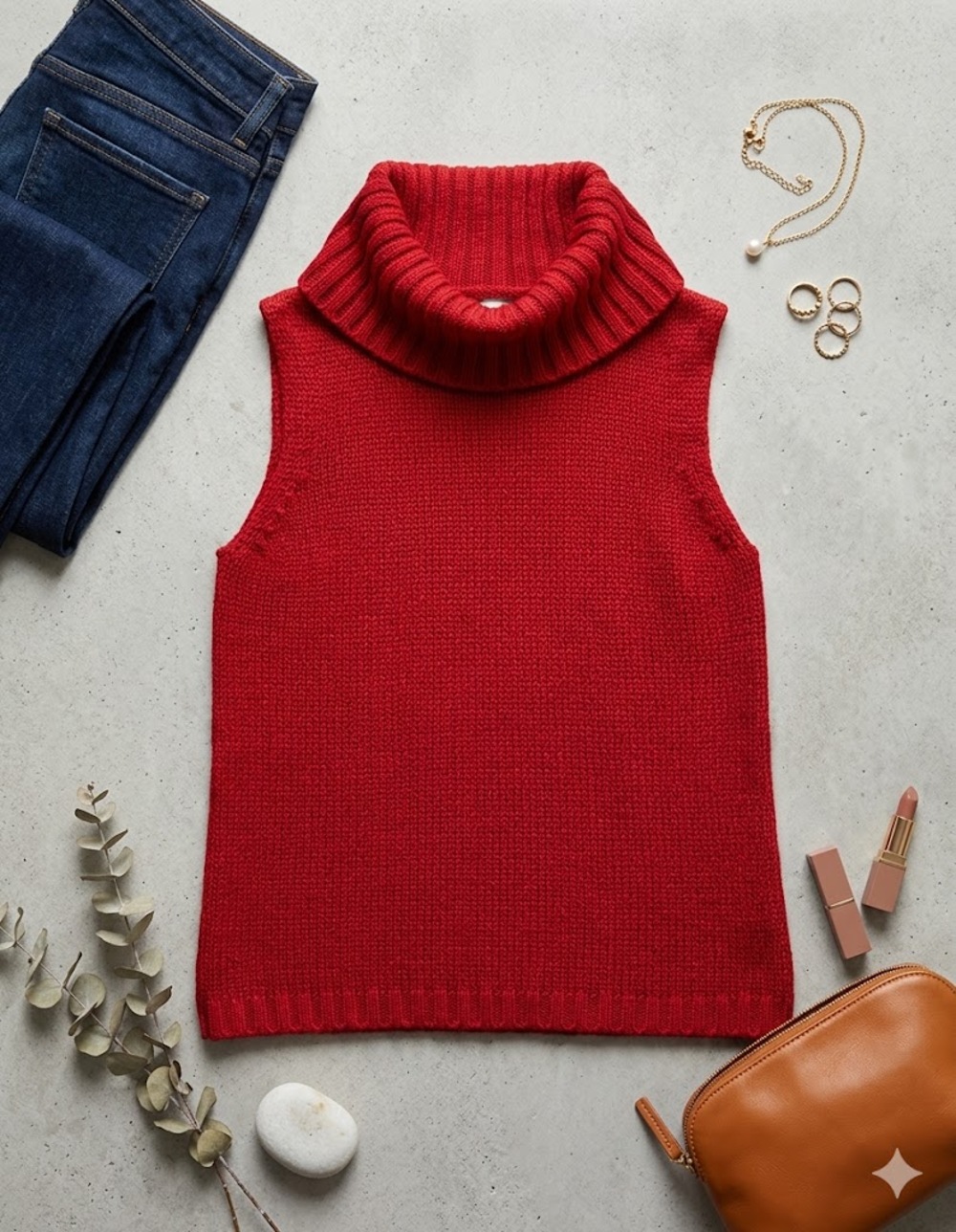Josephine Chaus Size Small Petite Cowl Neck Sleeveless Sweater